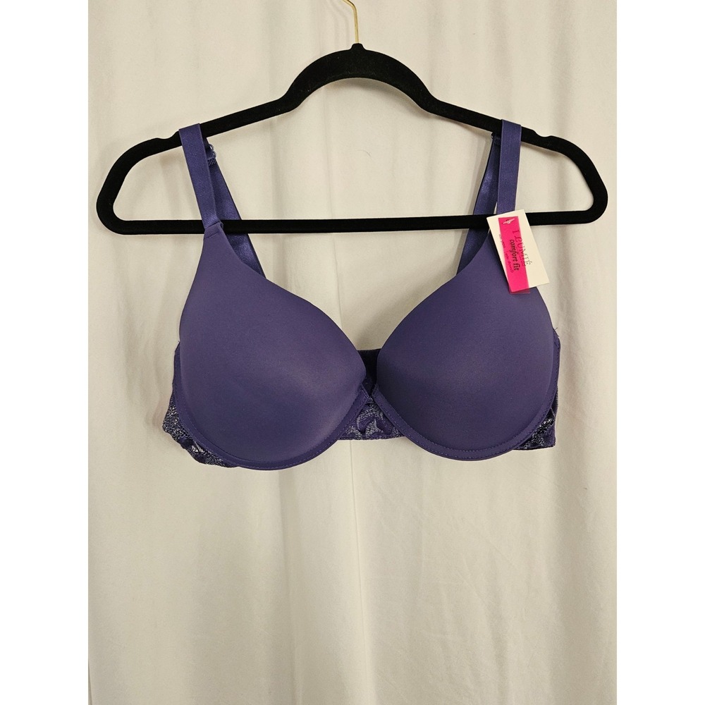 I Lumie NWT‎ Push Up Bra Padded Underwire Purple Floral Sexy Lace Size 38DD